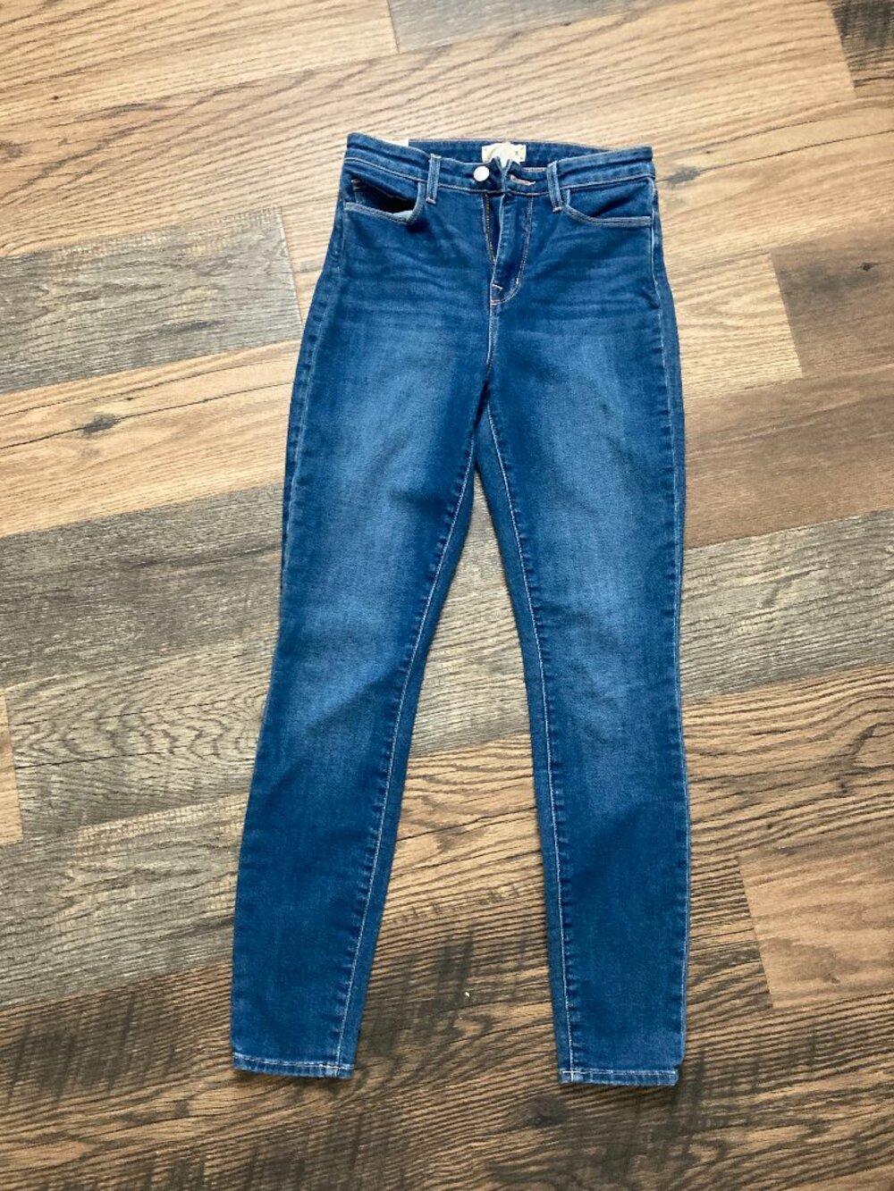 L’Agence Women’s Skinny Jeans Size 26 L28 Blue Stretch Denim Mid Rise Designer